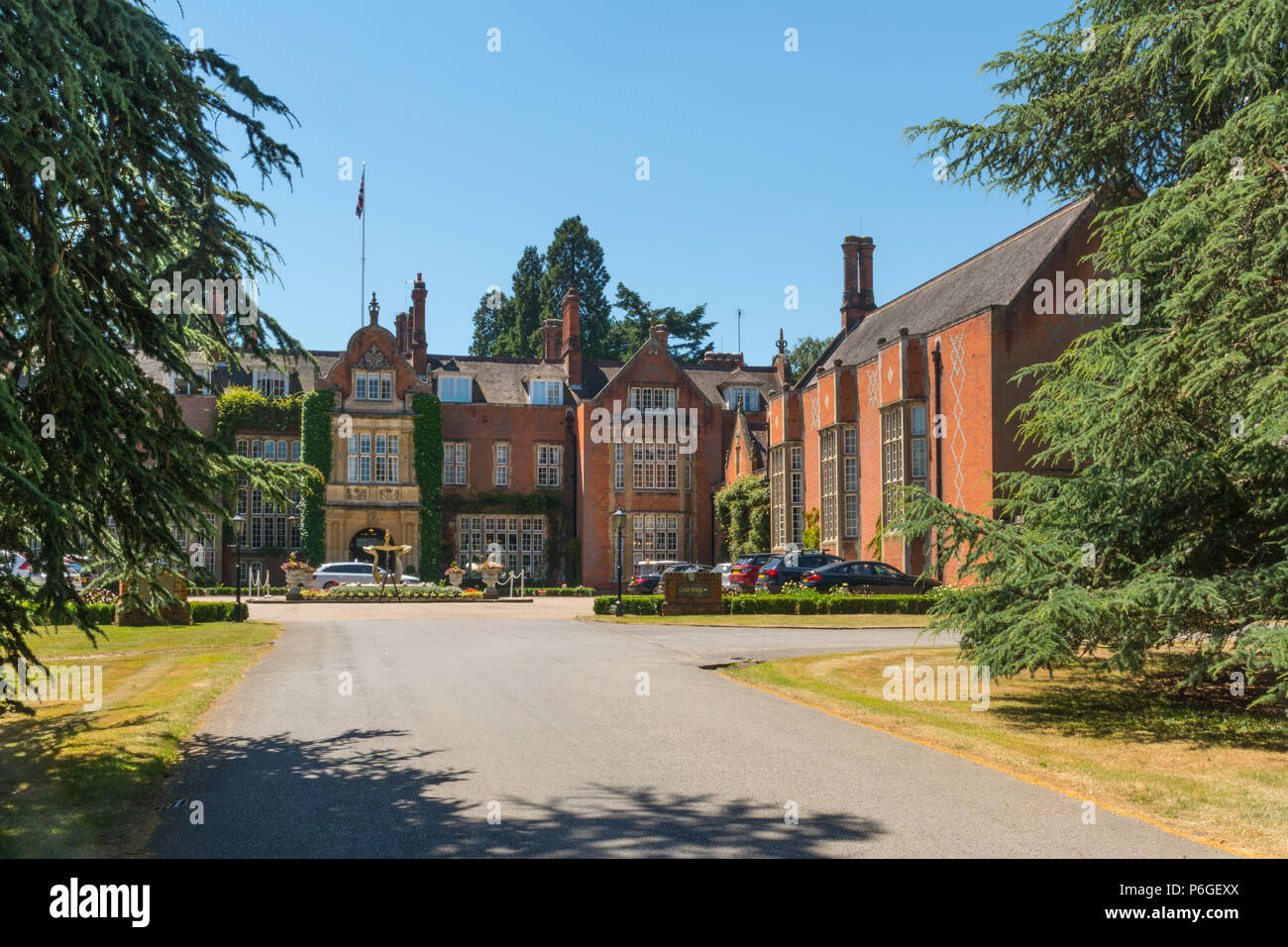 Tylney Hall, ein elegantes Hotel in einem viktorianischen Herrenhaus in einem Park in Hampshire, Großbritannien Stockfoto