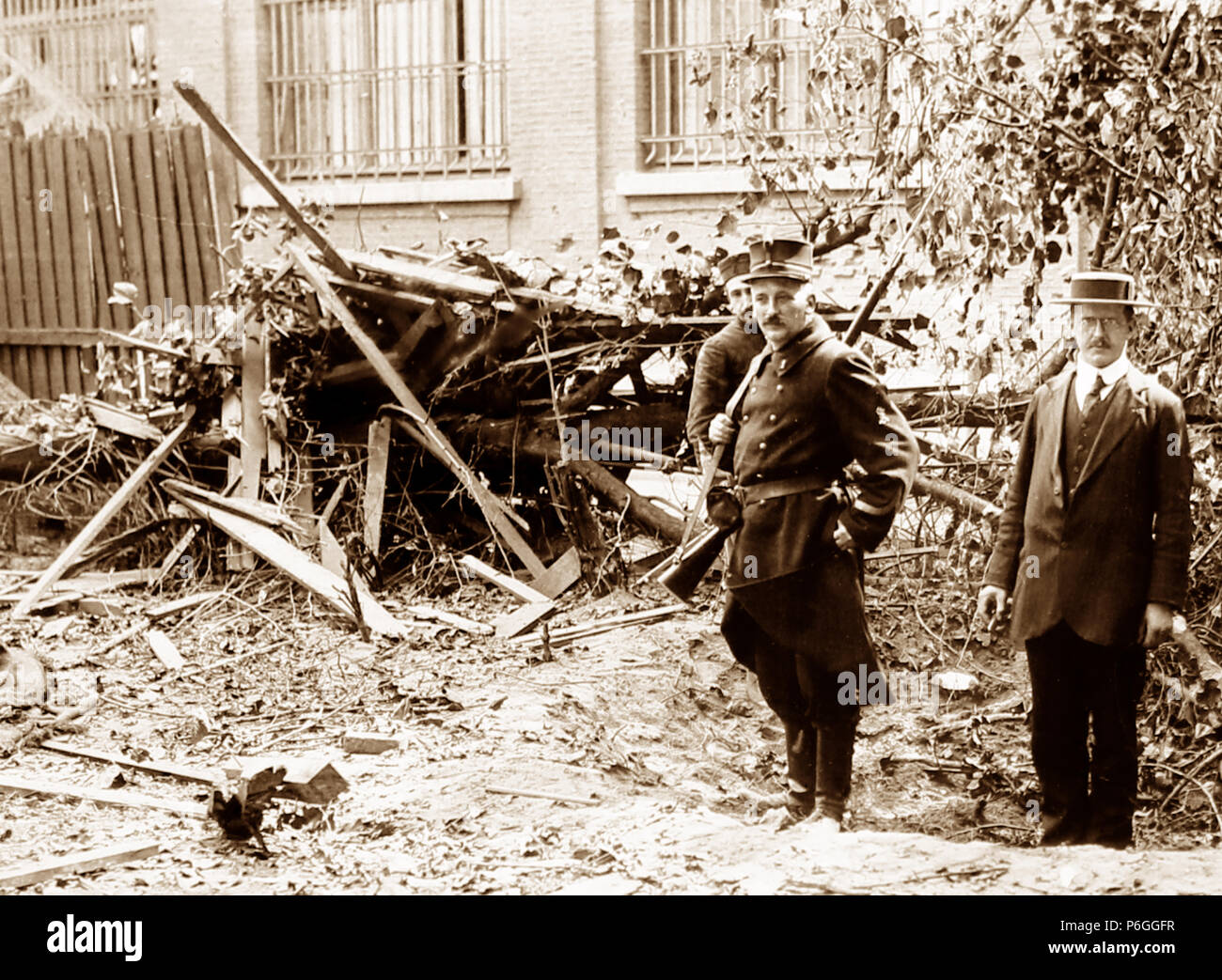 Bombenschäden, Antwerpen, Belgien, Ersten Weltkrieg Stockfoto