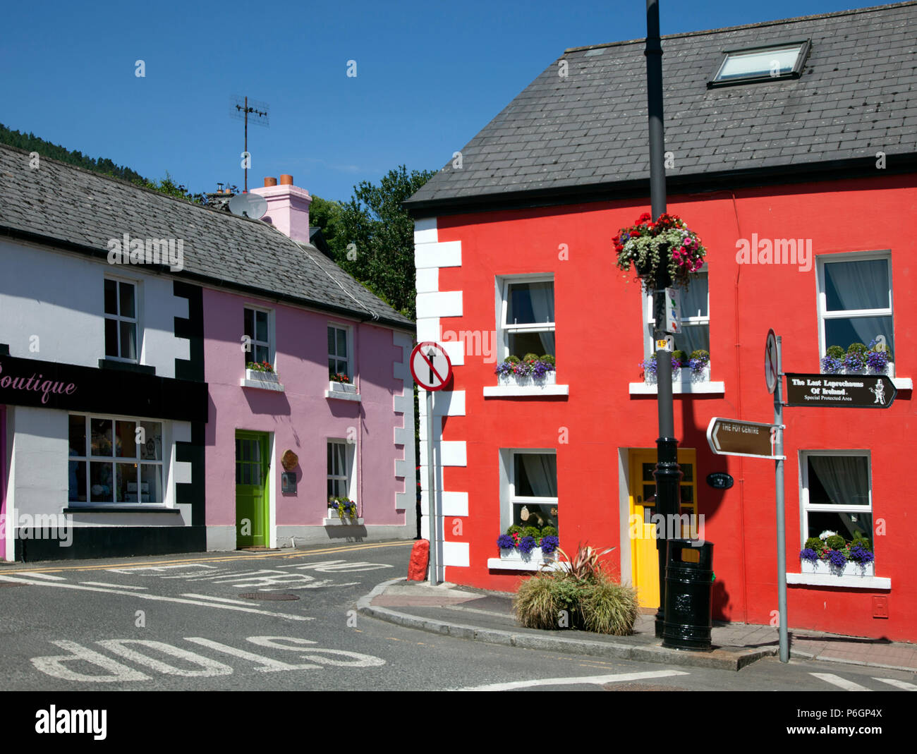 Carlingfor street scene, Co Louth, Irland Stockfoto
