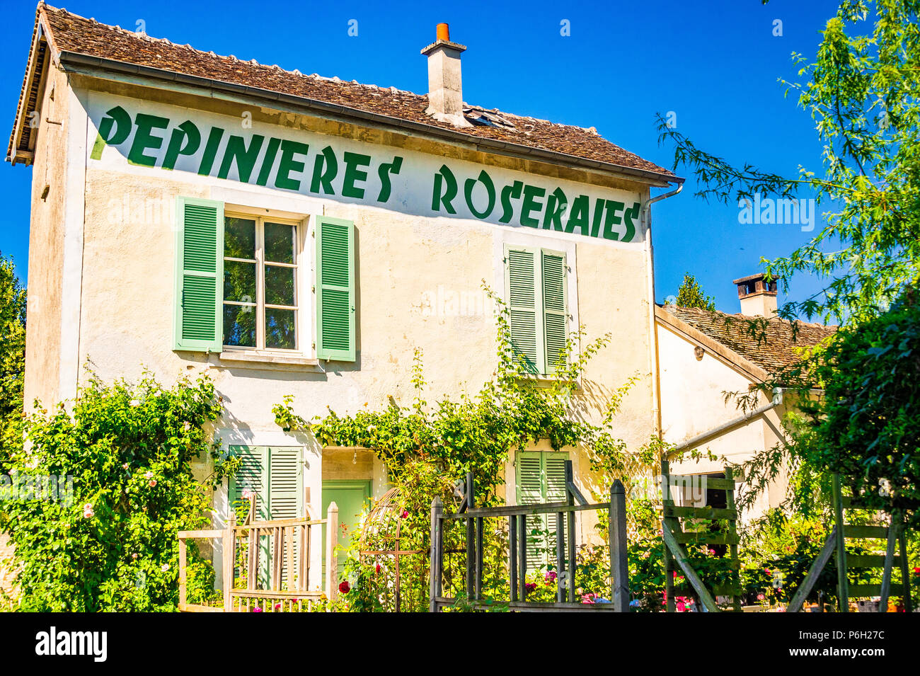 Der Rosengarten in Provins, Frankreich Stockfoto