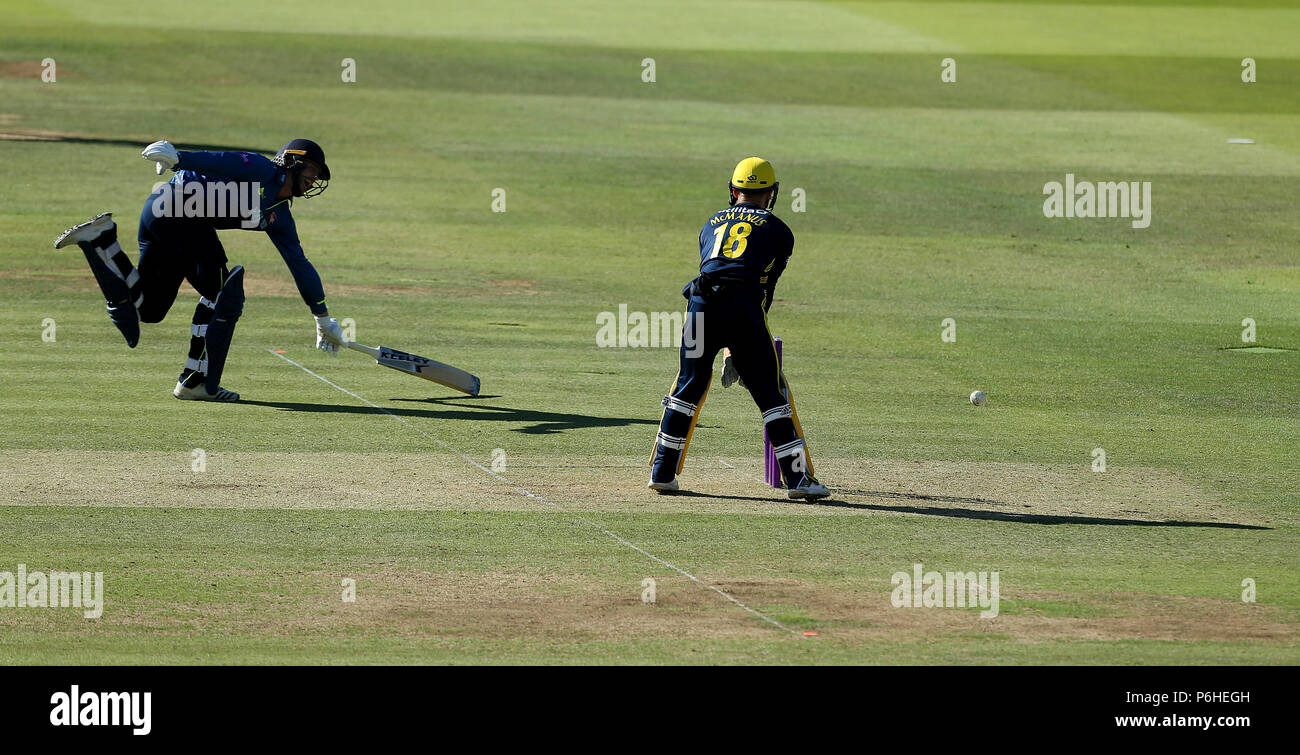 Kent's Alex Blake ist während der Royal London einen Tag Cup Finale auf Lord's, London. Stockfoto