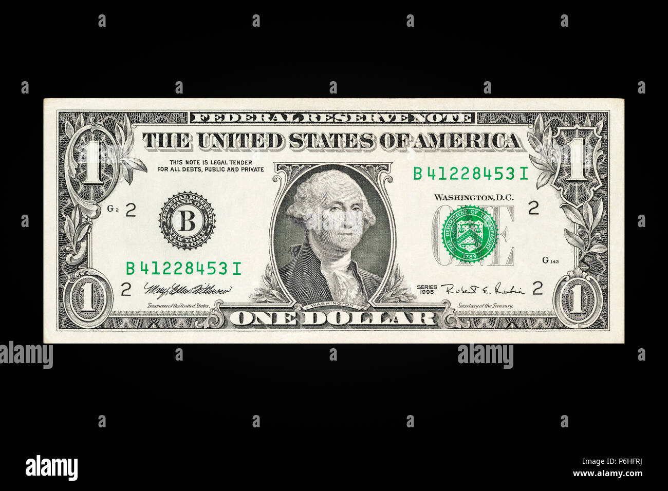 US-Dollar-Schein Stockfoto