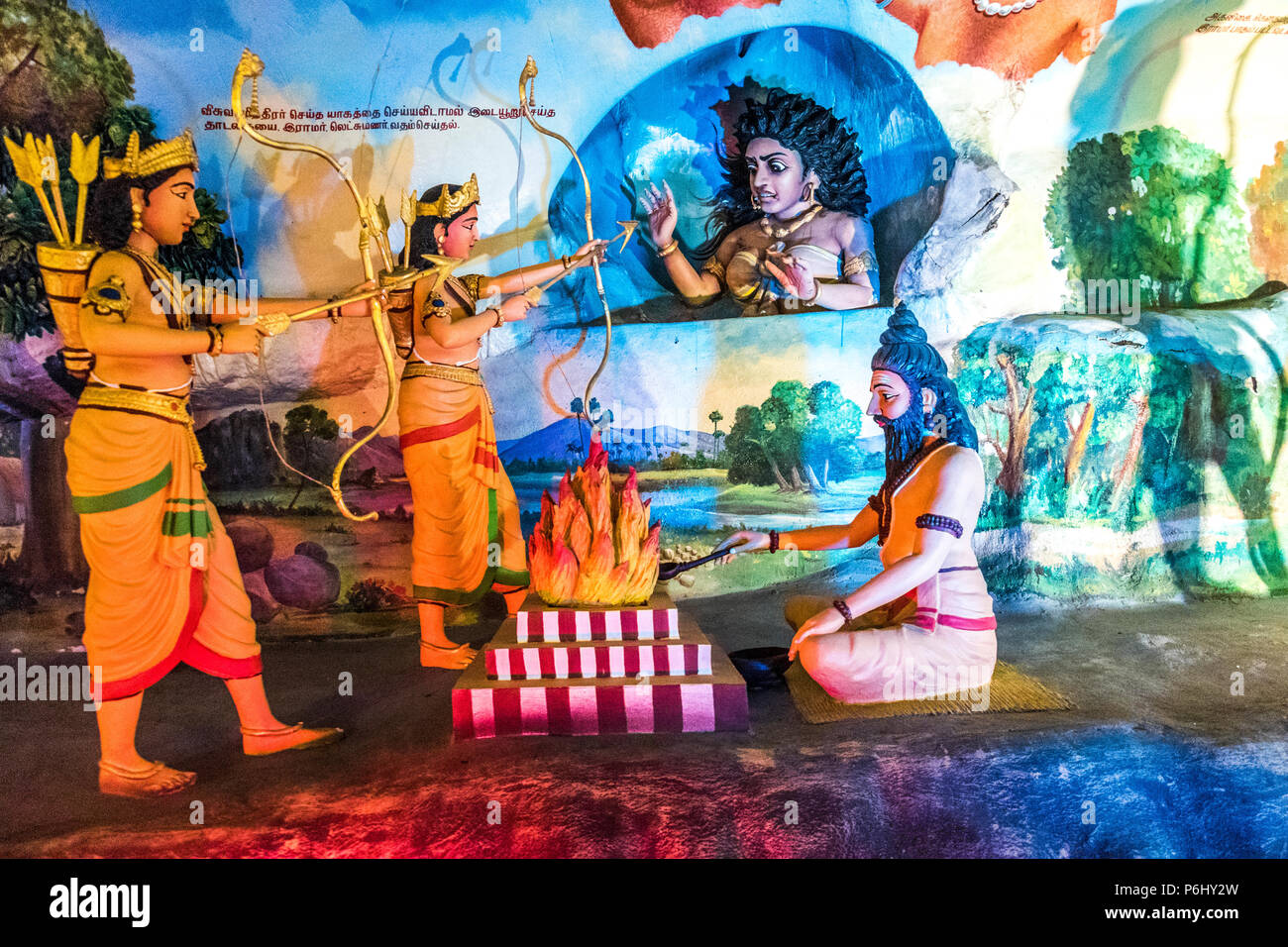 Im Inneren des Ramayana Höhle am Batu Höhlen Attraktion Kuala Lumpur Malaysia Stockfoto