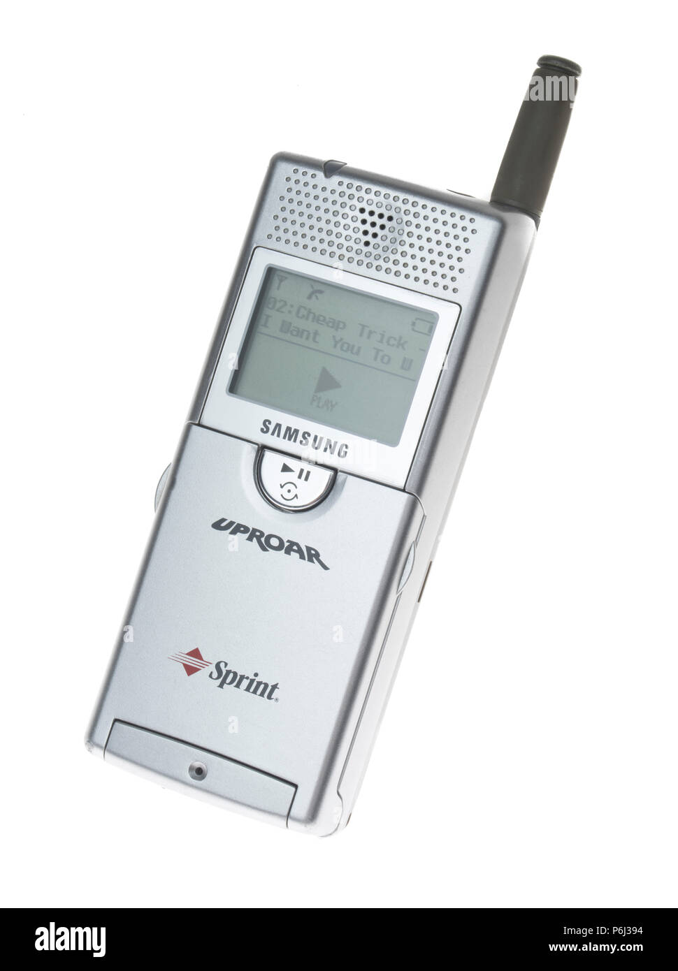 Samsung SPH-M100 (Tumult) startete 2000. Erstes Handy mit MP3-Player. Stockfoto
