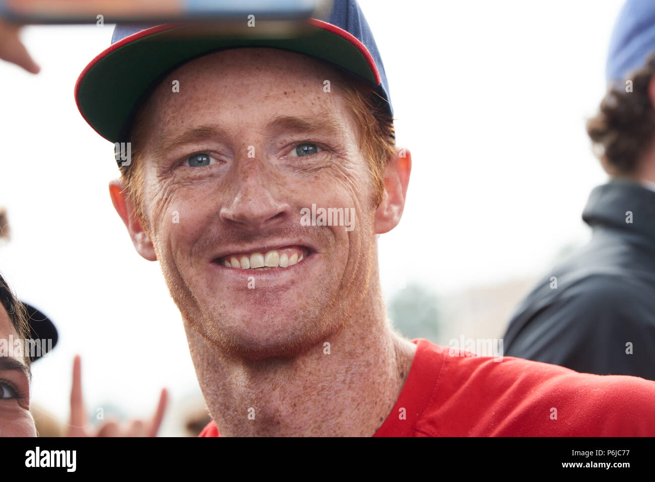 Bilbao, Spanien. 30 Jun, 2018. Red Bull Cliff Diving 2018, Bilbao, Vizcaya, Baskenland, Spanien, Europa Quelle: Juanma Aparicio/Alamy leben Nachrichten Stockfoto