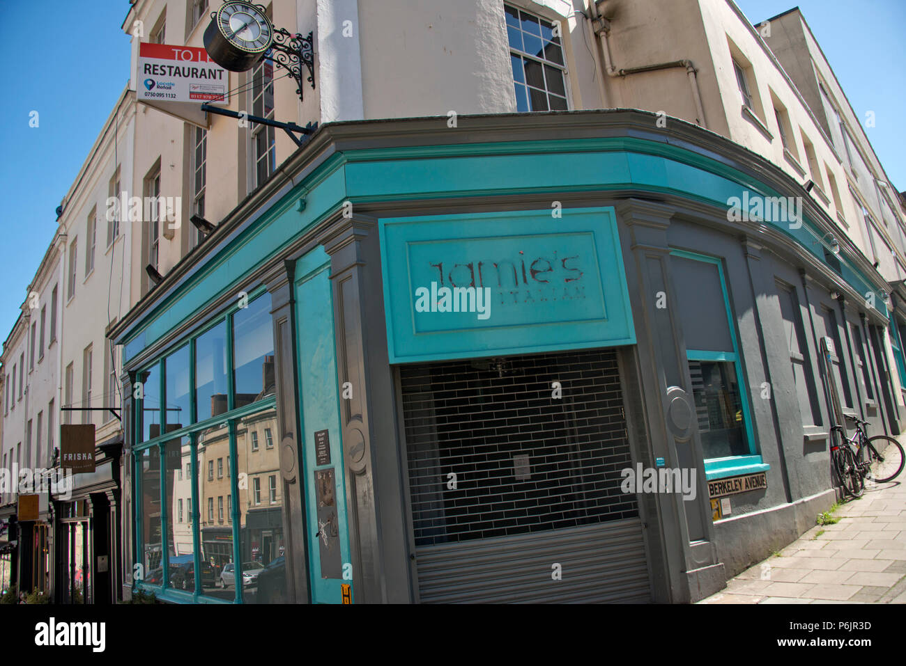 Das ehemalige Gelände der Italienischen Jamie's Restaurant in der Park Street, Bristol Stockfoto