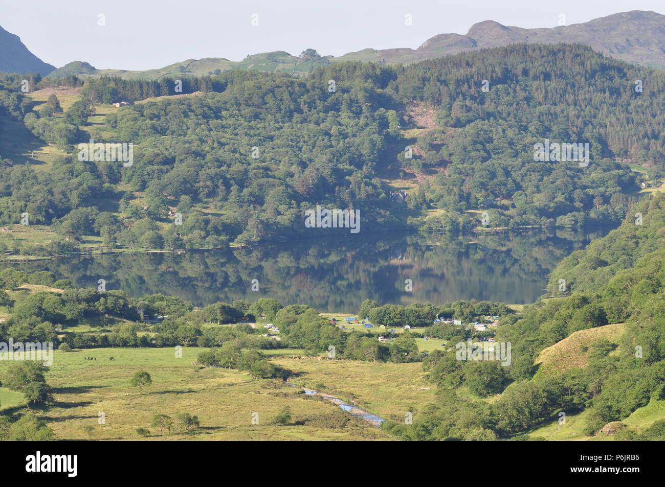 Llyn Gwynant, Snowdonia, Nord-West Wales, UK. Stockfoto