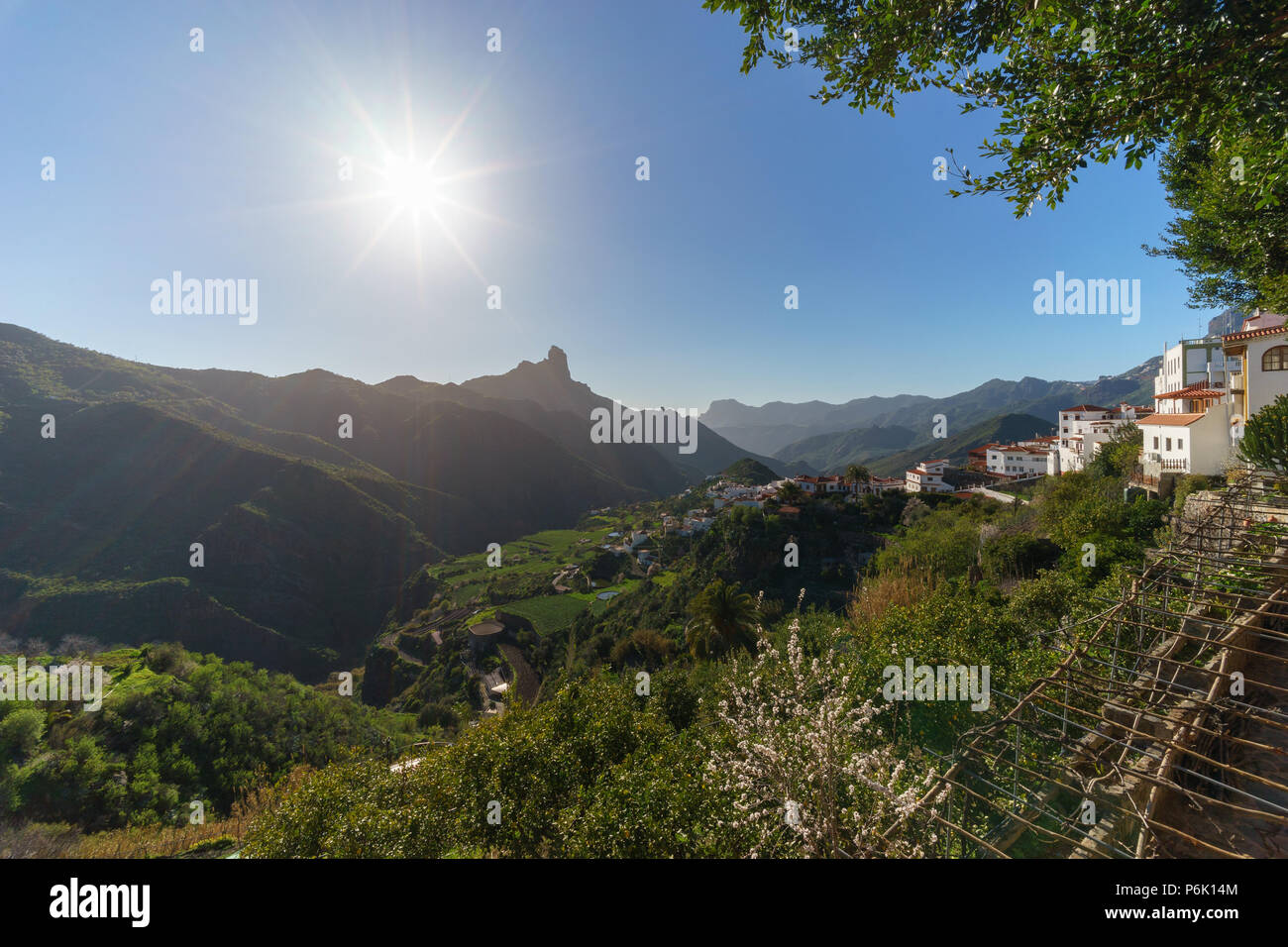 Tejeda, idyllischen Dorf in den Bergen von Gran Canaria, Kanarische Inseln, Spanien Stockfoto