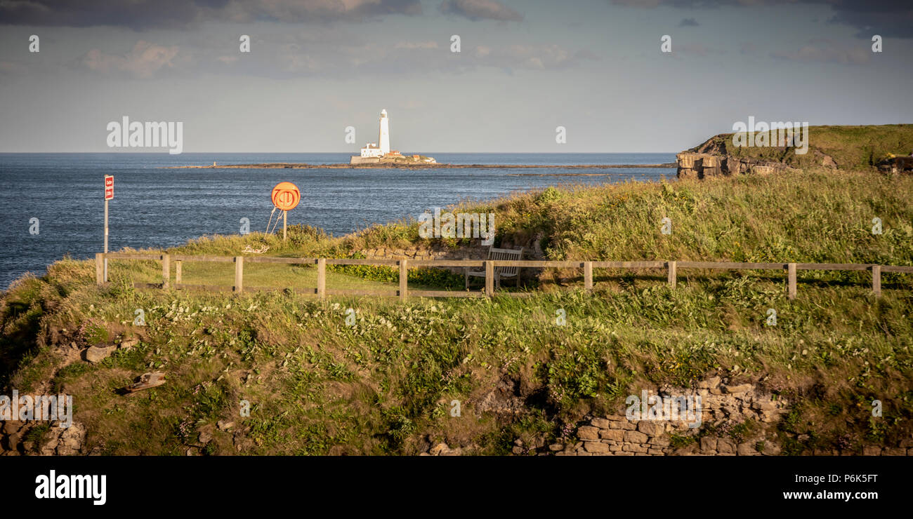 St Mary's Leuchtturm, Whitley Bay, England, GB, UK, Europa. Stockfoto