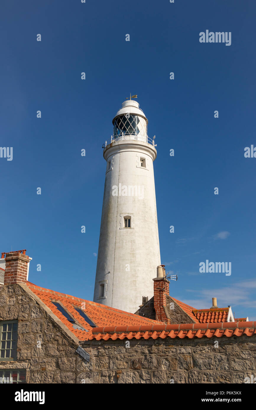 St Mary's Leuchtturm, Whitley Bay, England, GB, UK, Europa. Stockfoto