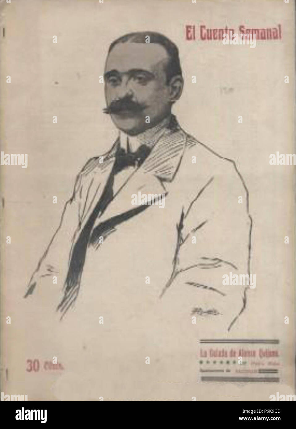 1909-04-16 El Cuento Semanal La celada de Alonso Quijano de Pedro Mata Agustín nº 120. Stockfoto