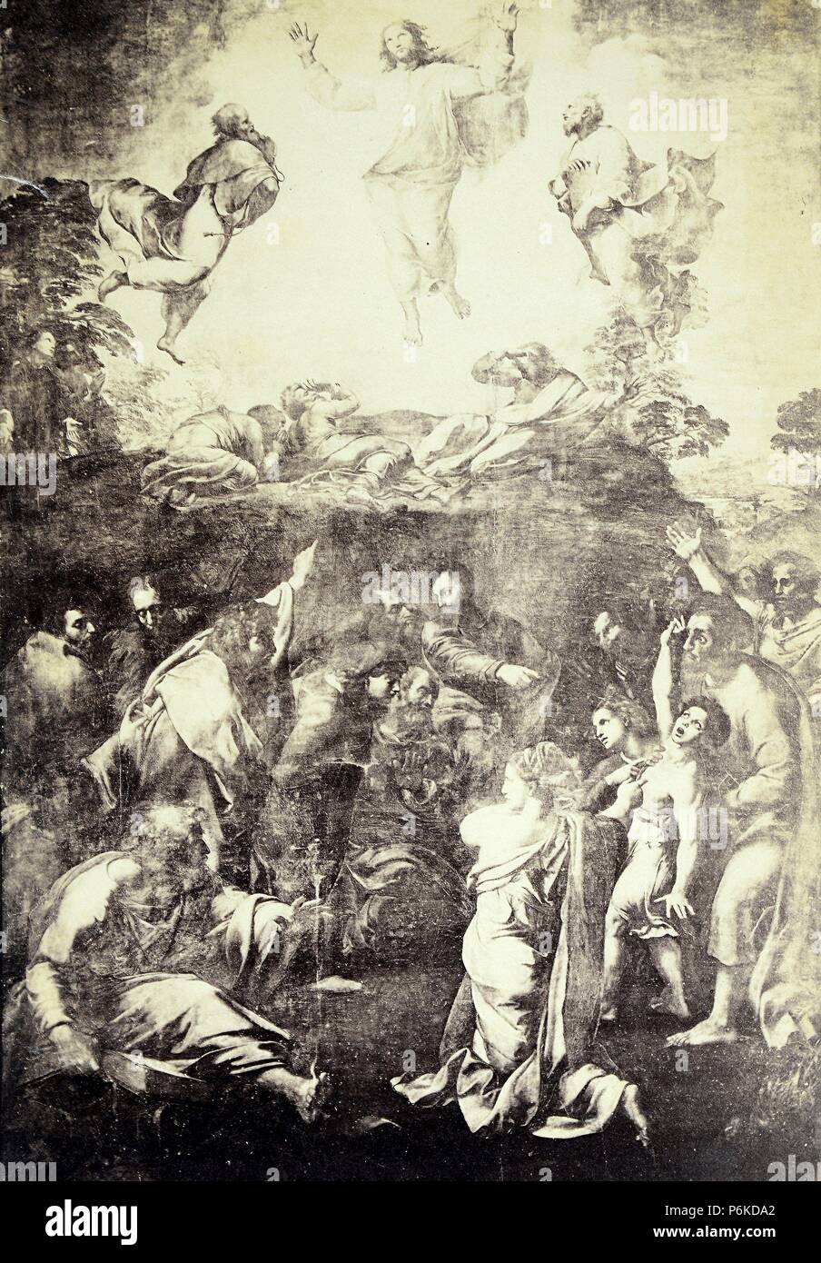 Oleo de Rafael, la Transfiguración, Museos Vaticanos. Stockfoto