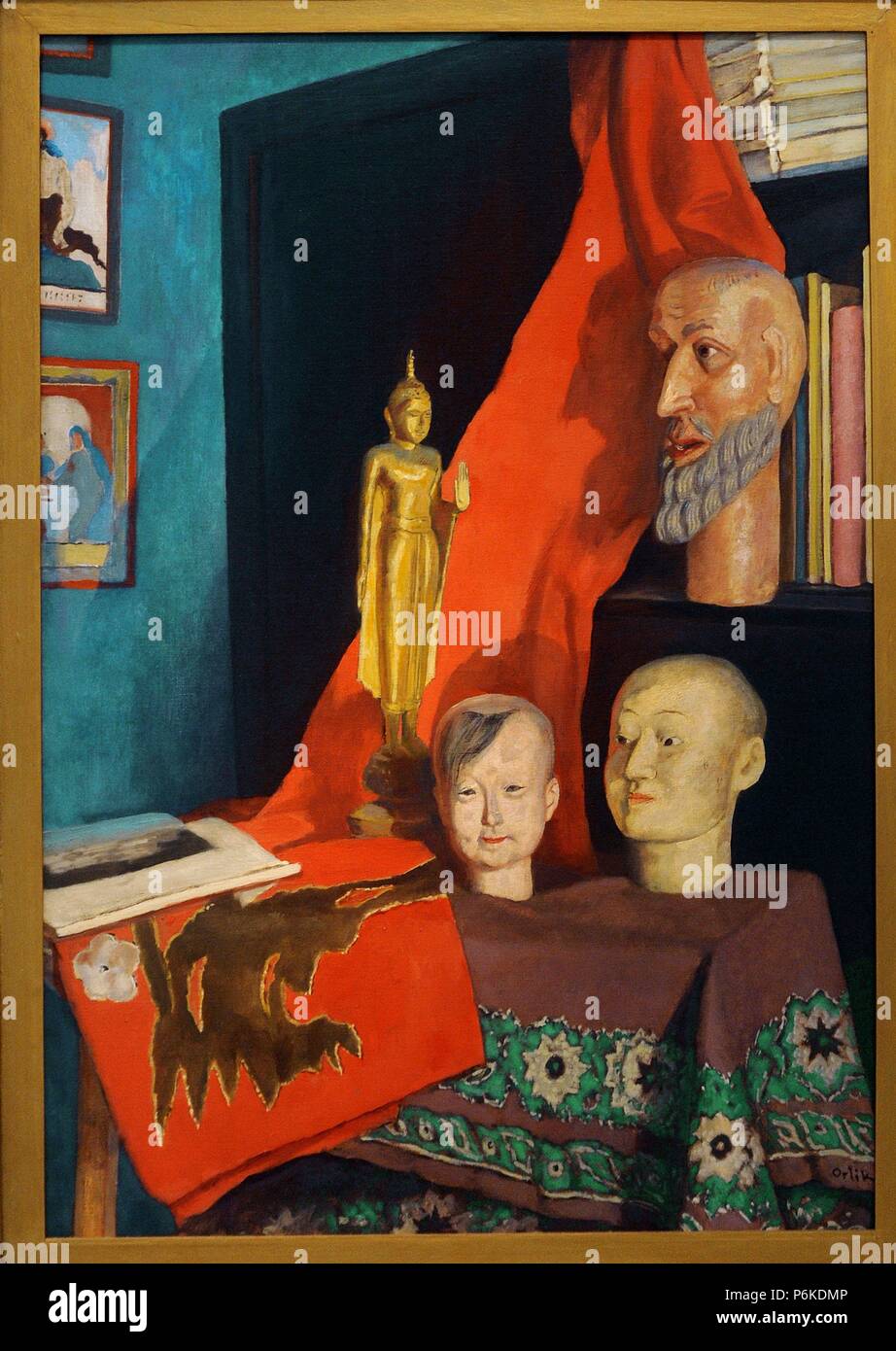 ARTE SIGLO XX. EUROPA. EMIL Orlik (1870-1932). Pintor, litógrafo y grabador checo, que vivió Durante el Imperio Austrohúngaro. Membro de la Secesión de Viena, Jugendstil. 'Ecke in meinem Atelier", alrededor de 1912. Galería Nacional de Praga. República Checa. Stockfoto