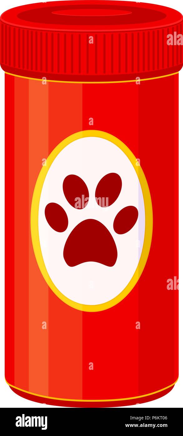 Bunte cartoon Pet Vitamins jar Stock Vektor