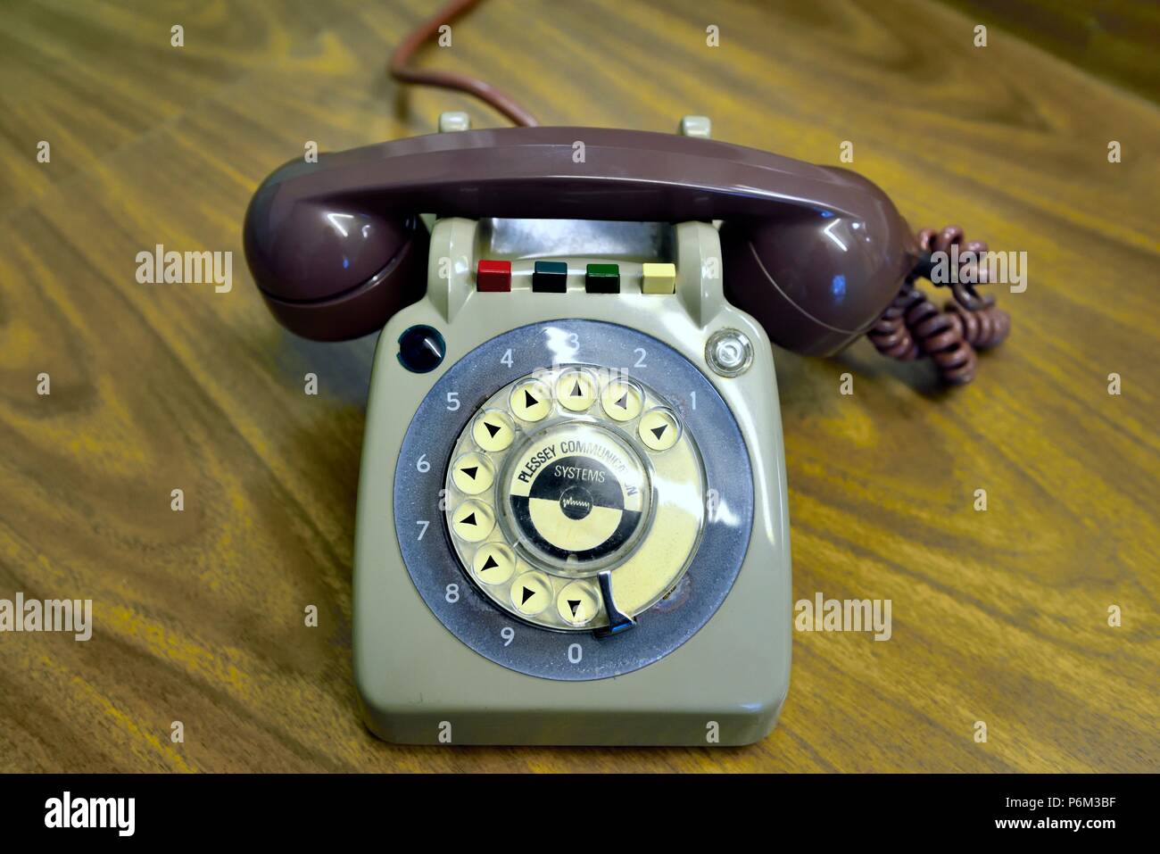 Plessey Kommunikation Telefon, Geevor Tin Mine Museum, Pendeen, West Penwith, Cornwall, England, Großbritannien, Stockfoto