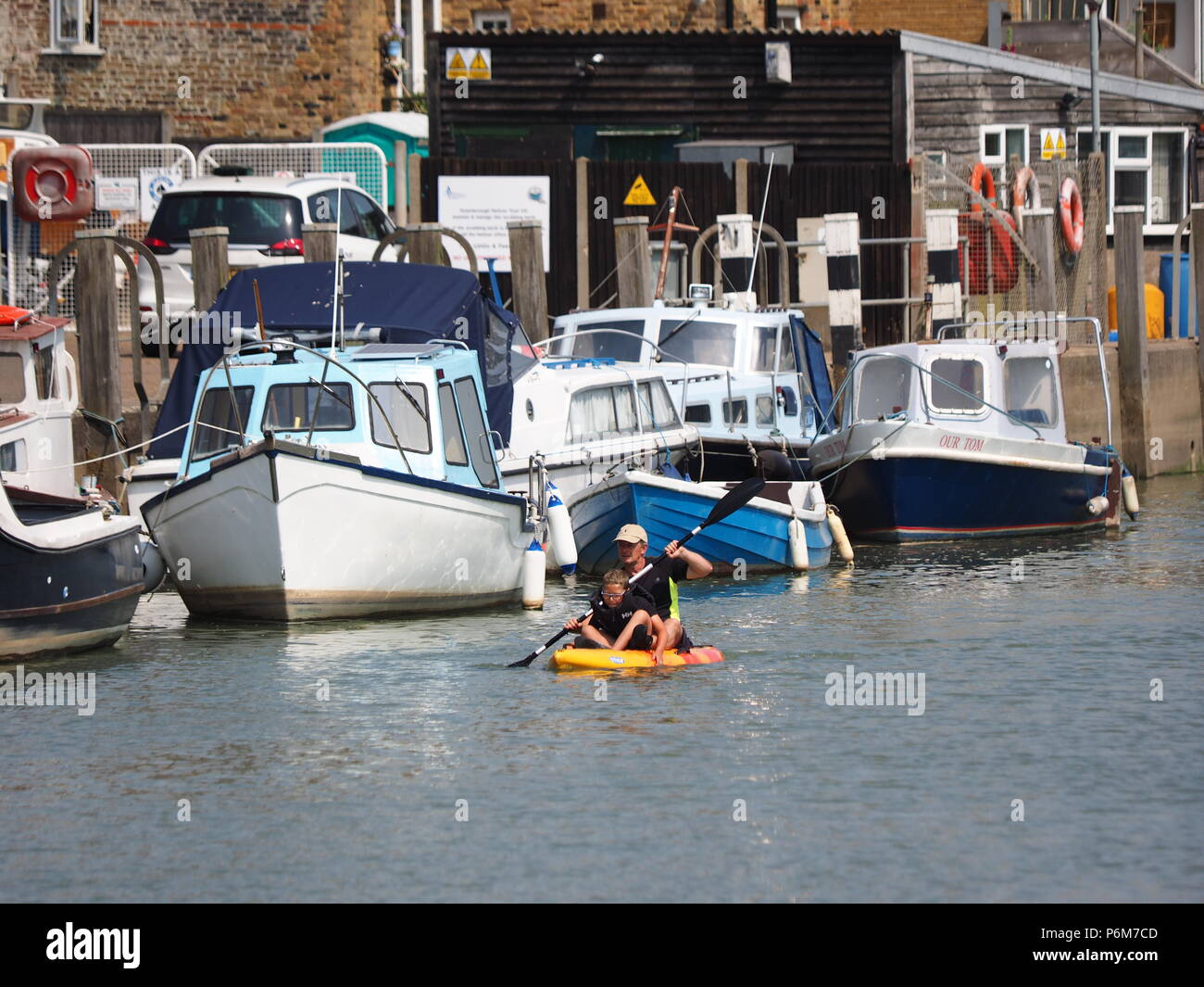 Queenborough, Kent, UK. 1. Juli 2018. UK Wetter: sonnig und warm am Nachmittag in Queenborough, Kent. Credit: James Bell/Alamy leben Nachrichten Stockfoto