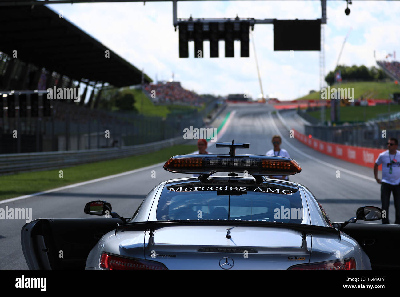 Red Bull Ring, Spielberg, Österreich. 1. Juli 2018. Österreichischen Formel 1 Grand Prix, Sonntag Rennen Tag; Ansicht zu drehen 1 Credit: Aktion plus Sport/Alamy leben Nachrichten Stockfoto