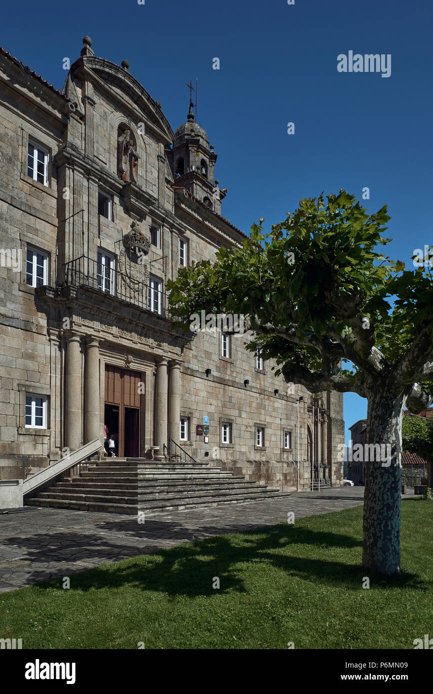 Fassade des Parador de Monforte de Lemos, Lugo Provinz, Region Galicien, Spanien, Europa Stockfoto