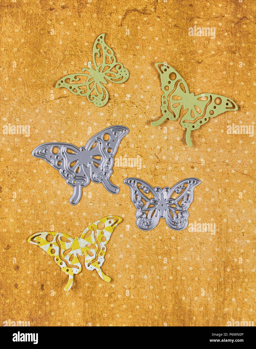 Scarpbooking stanze Schmetterling Form Stockfoto