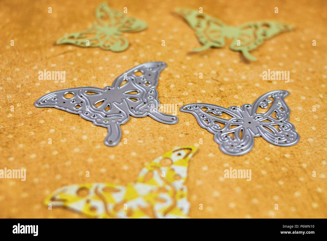 Scarpbooking stanze Schmetterling Form Stockfoto