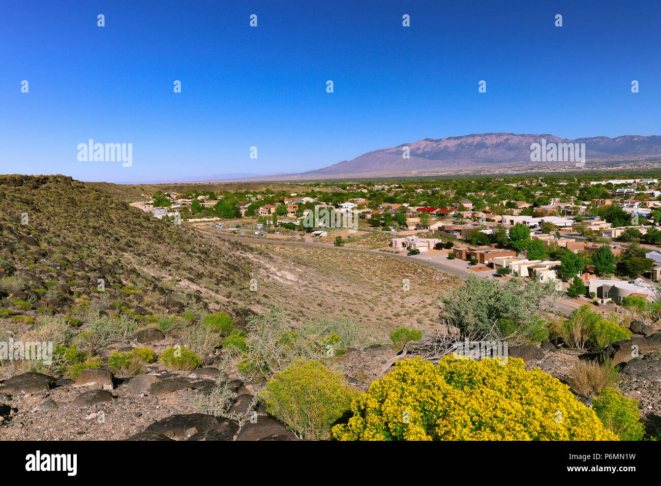 Berg Tal Blick auf die Berge in Albuquerque, New Mewcio Stockfoto