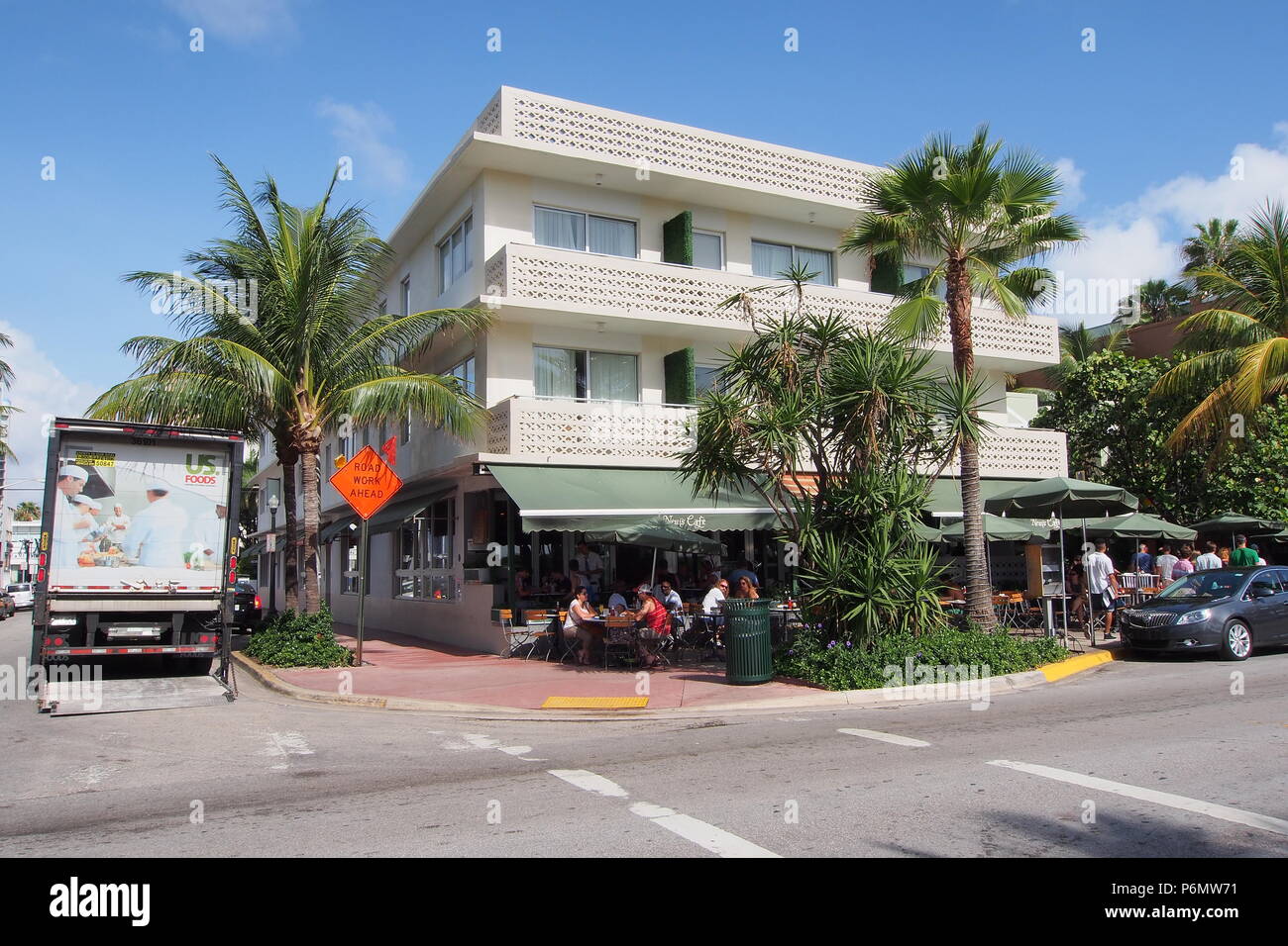 Im News Café am Ocean Drive in Miami Beach, Florida, United States. Stockfoto Im News Café am Ocean Drive in Miami Beach, Florida, United States. Stockfoto