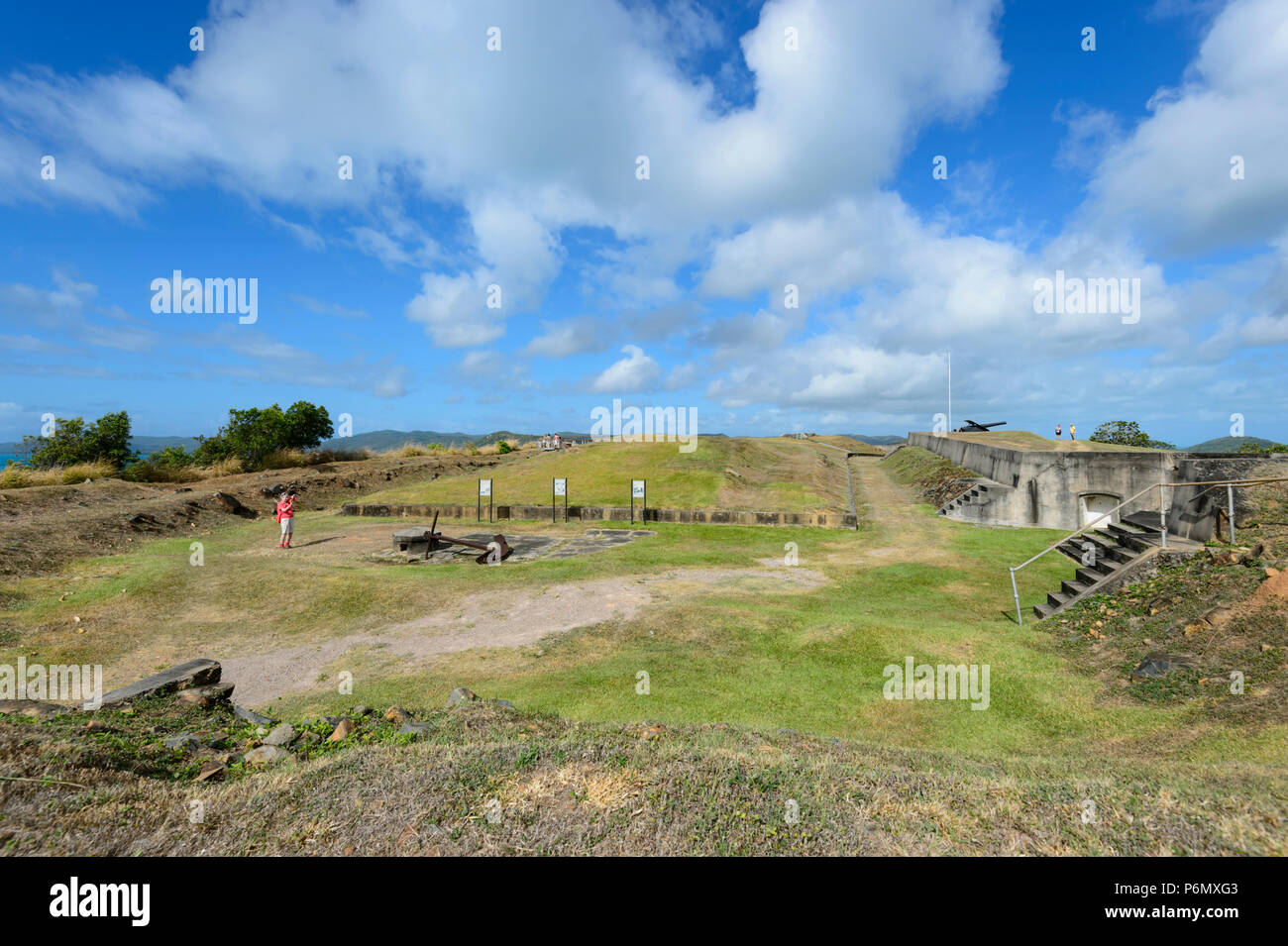 Blick auf Green Fort Hill, ein touristisches Wahrzeichen von Thursday Island, Far North Queensland, FNQ, QLD, Australien Stockfoto