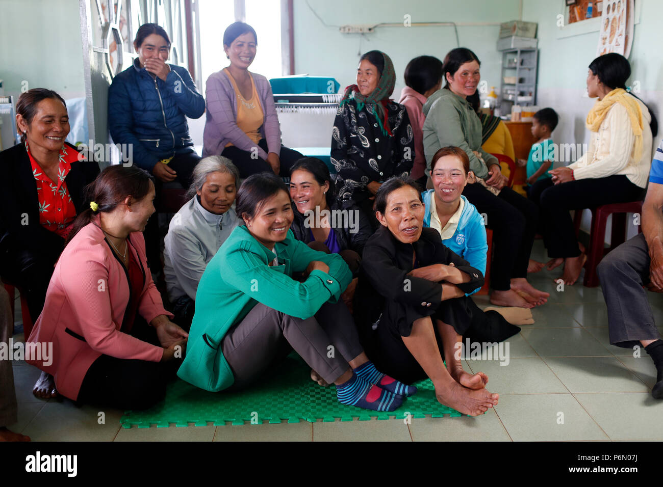 Freie Gesundheit Klinik laufen durch die Franziskaner Missionsschwestern von Maria. Dalat. Vietnam. Stockfoto