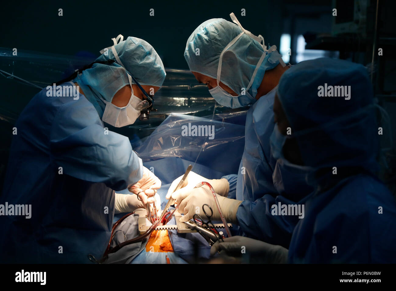 Tam Duc Kardiologie Krankenhaus. Op. Der herzchirurgie. Ho Chi Minh City. Vietnam. Stockfoto