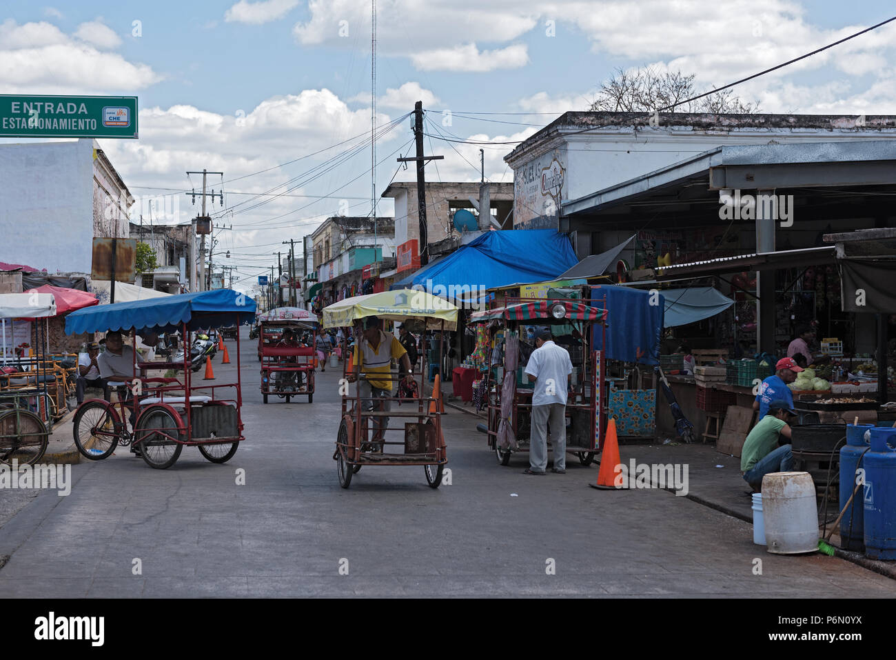 Speichert bei der Gemeinde Markt in Ticul, Yucatan, Mexiko Stockfoto