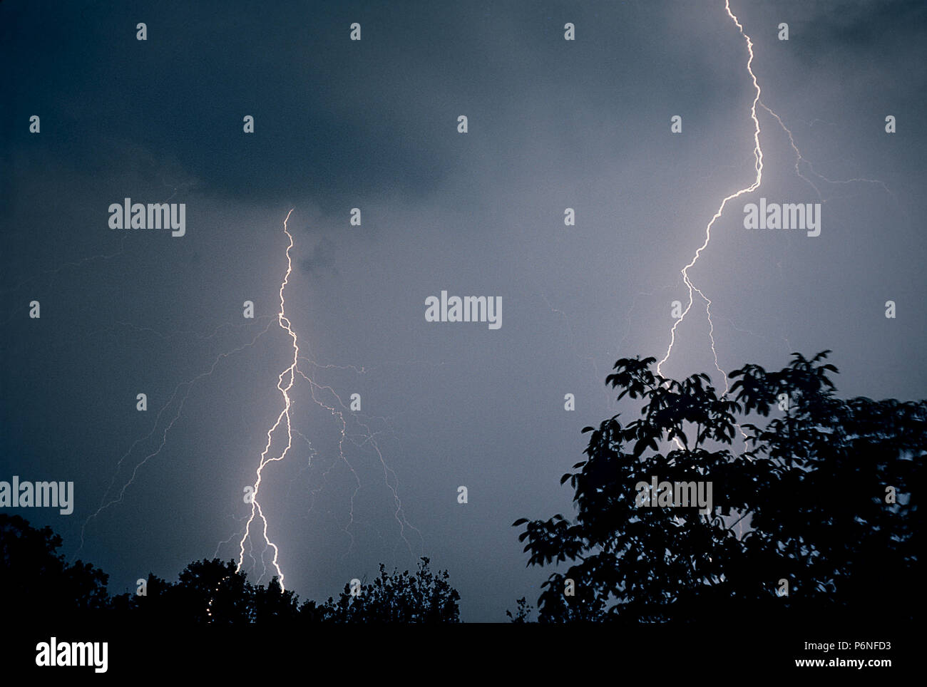 Dual Blitzschlag Stockfoto