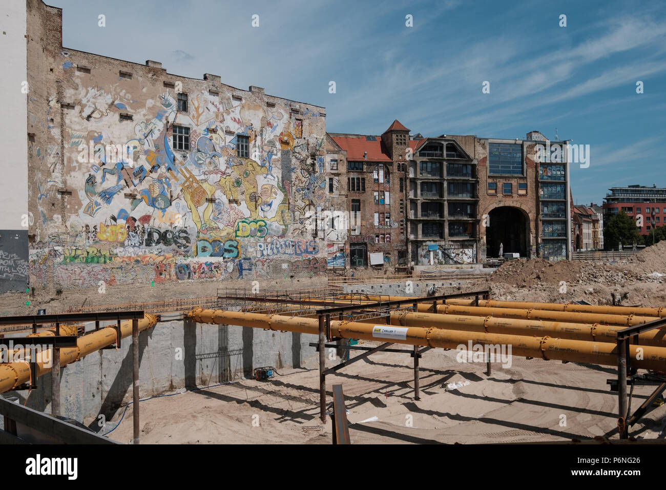 Berlin, Deutschland - Juni 2018: Das Kunsthaus Tacheles, einem ehemaligen Art Center in Berlin, Deutschland Stockfoto
