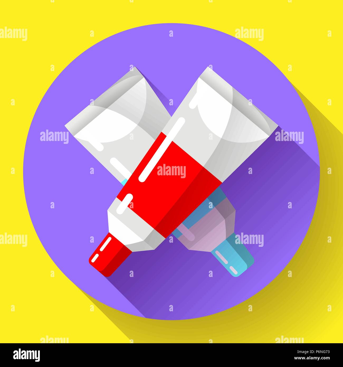 Zwei bunte Vector paint Rohre Symbol. Stock Vektor