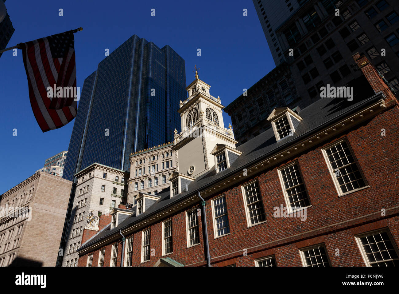 Das Old State House auf der Freedom Trail, Boston, Massachusetts Stockfoto