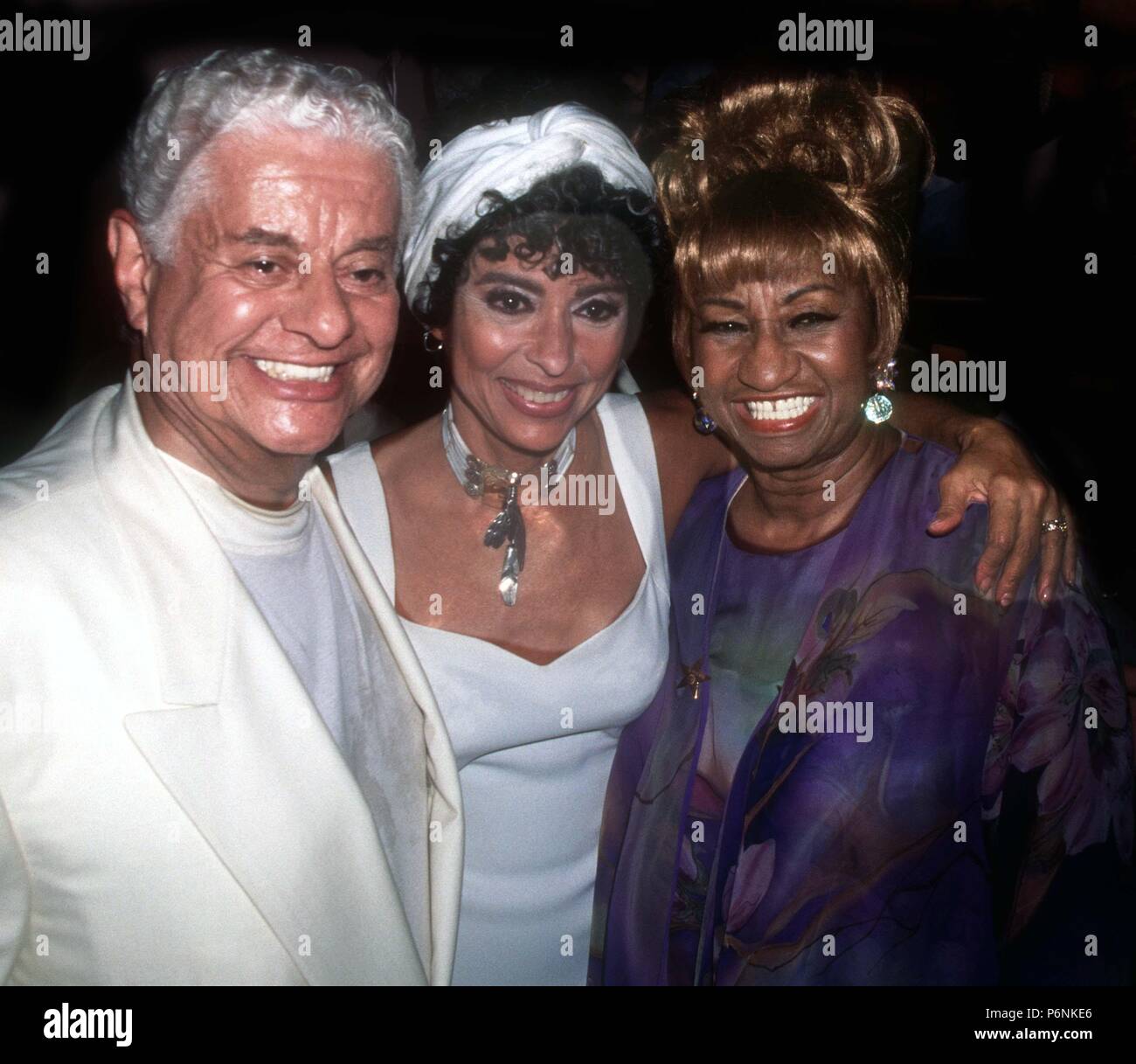 Tito Puente Rita Moreno Celia Cruz 1995 Foto von John Barrett/PHOTOlink/MediaPunch Stockfoto