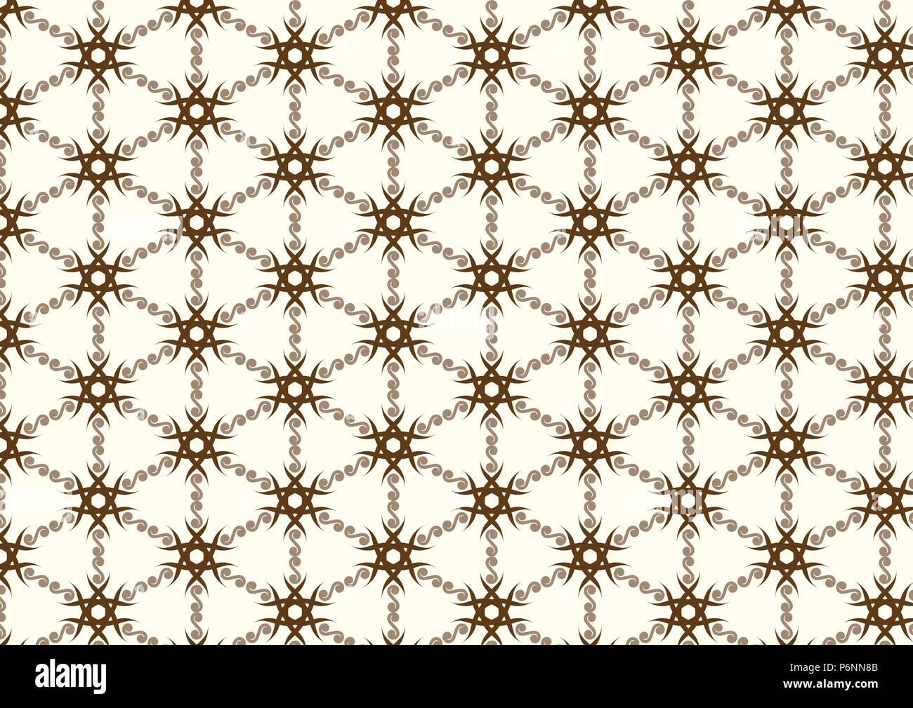 Braun Spirale Und Stammes Oder Wurzeln Muster Auf Hellen Hintergrund Klassische Und Moderne Blumenmuster Fur Retro Oder Abstrakt Design Stock Vektorgrafik Alamy