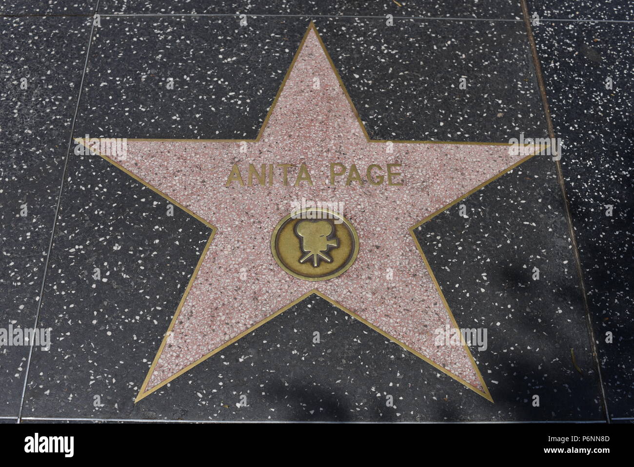 HOLLYWOOD, CA - 29. Juni: Stern auf dem Hollywood Walk of Fame in Hollywood, Kalifornien am 29. Juni 2018. Stockfoto