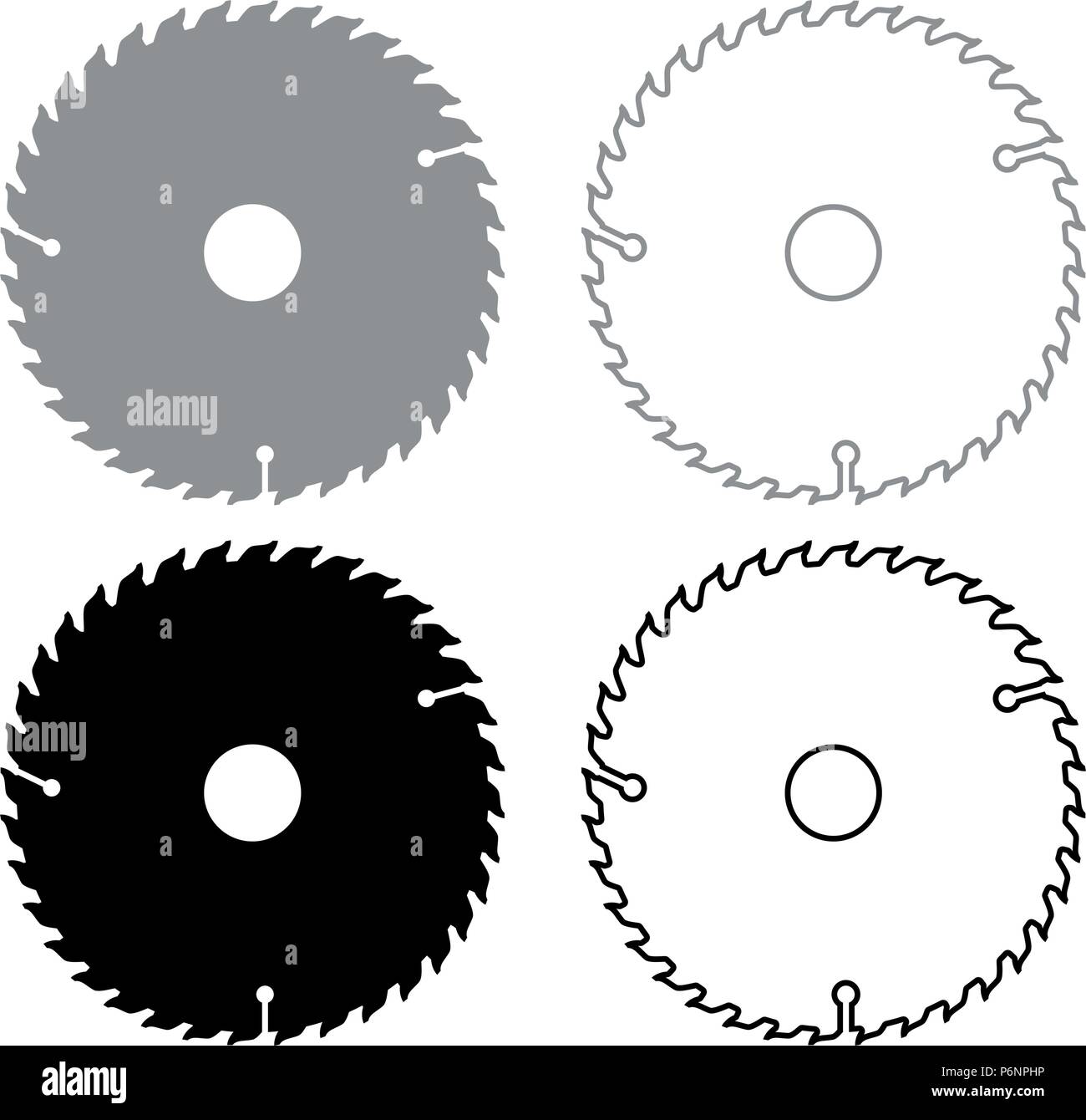 Kreisförmiges Symbol set Grau Schwarz Farbe ich Flat Style simple Image Stock Vektor