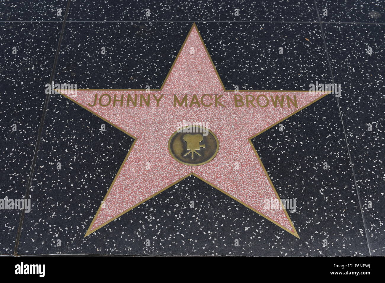 HOLLYWOOD, CA - 29. Juni: Johnny Mack Brown Stern auf dem Hollywood Walk of Fame in Hollywood, Kalifornien am 29. Juni 2018. Stockfoto