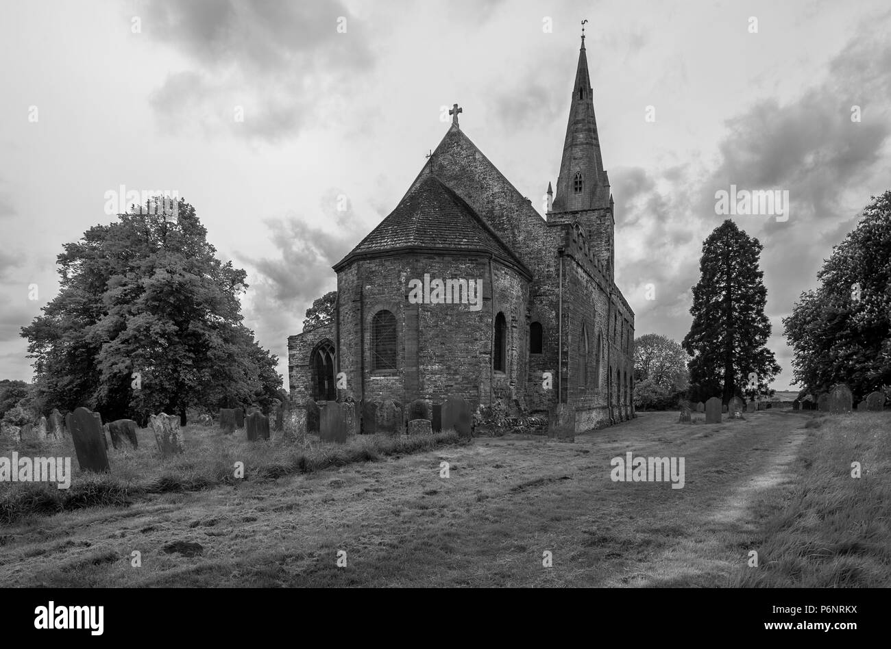 All Saints' Church, Brixworth, in Northamptonshire, ist ein herausragendes Beispiel der frühen angelsächsischen Architektur im Zentrum von England. 1930 Sir Alfred Stockfoto