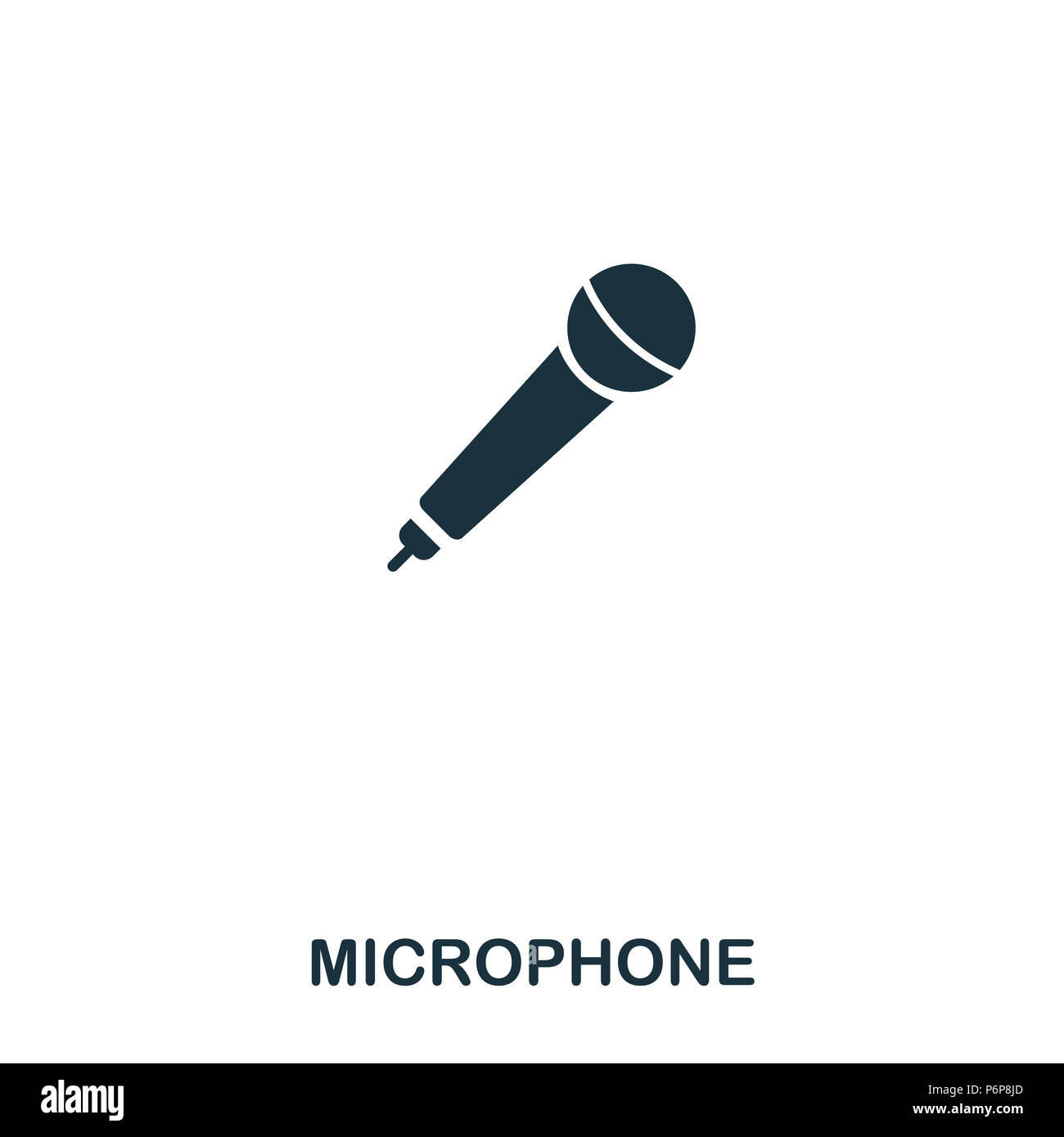 Symbol Mikrofon. Line Style Icon Design. UI. Abbildung: Symbol Mikrofon.  Piktogramm isoliert auf Weiss. Fertig in web design, Apps, Software zu  verwenden Stockfotografie - Alamy