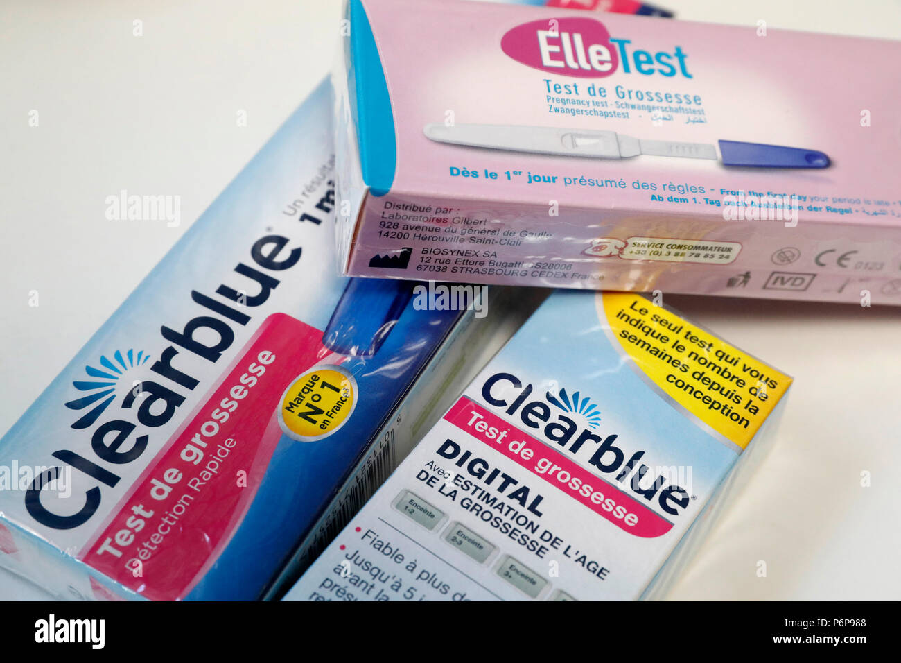 Apotheke Schwangerschaftstest Frankreich Stockfoto Bild