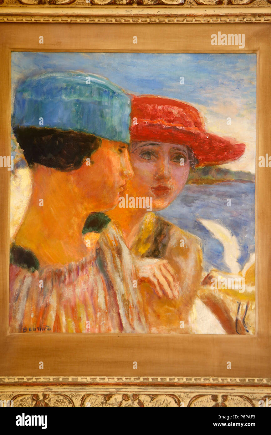 Petit Palais Museum, Paris, Frankreich. Pierre Bonnard, Jeunes filles ˆ La Mouette (junge Frauen und Seagull), 1917, Öl auf Leinwand. Stockfoto