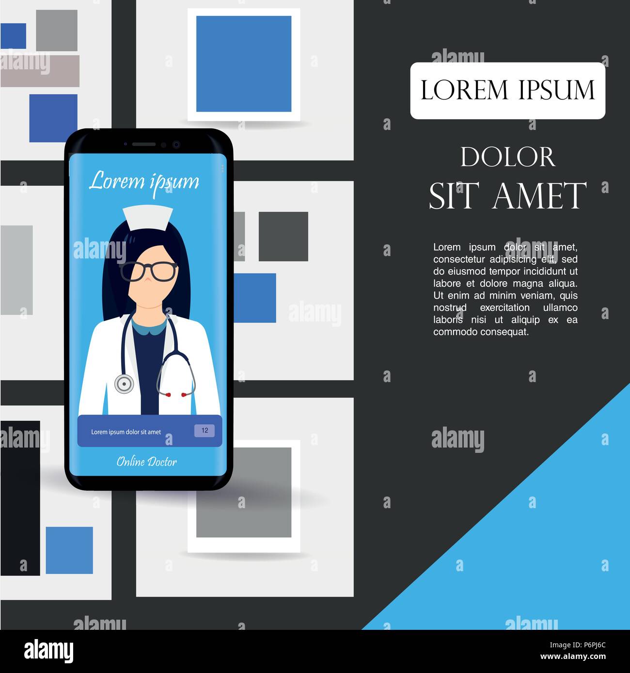 Material Design UI, UX, GUI-Bildschirme für Gesundheit medizinische Mobile Apps mit Arzt Details, Buchung, wählen Sie Datum, Uhrzeit, Profil bearbeiten, Termin Details, Versand Details, Zahlungsauftrag Features. Stock Vektor