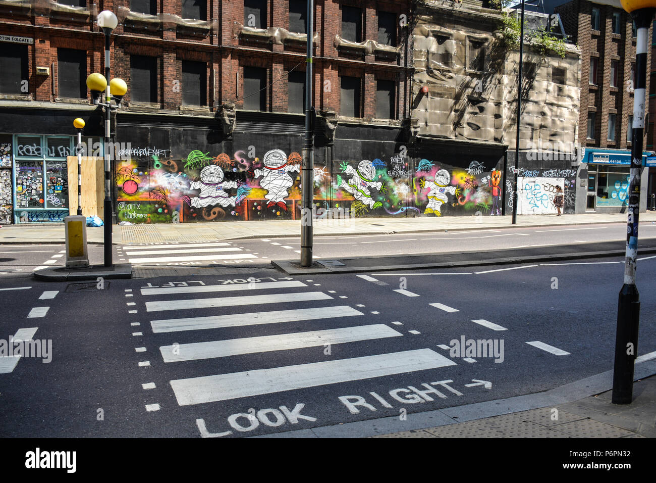 Die roadcrossing in London, England. Stockfoto