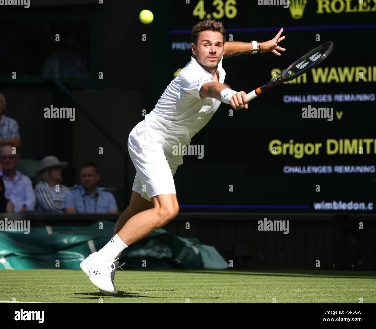 STAN WAWRINKA, der Wimbledon Championships 2018, die Wimbledon Championships 2018 DIE ALL ENGLAND TENNIS CLUB, 2018 Stockfoto