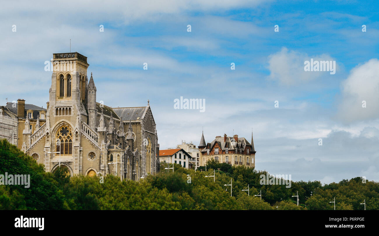 Kirche Sainte-Eugenie in Biarritz, Frankreich Stockfoto