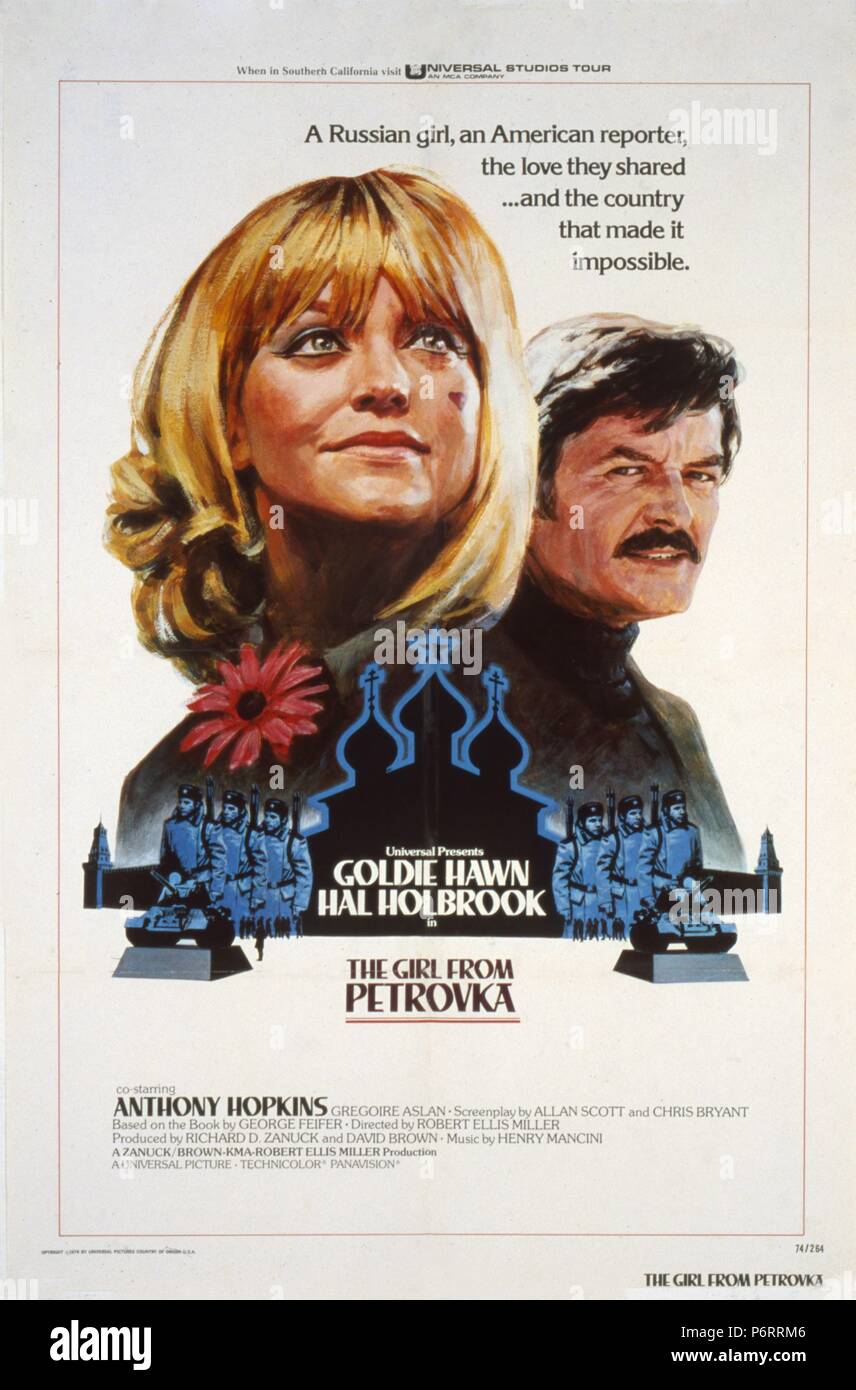 Das Mädchen von petrovka Jahr: 1974 USA Regie: Robert Ellis Miller Goldie Hawn, Hal Holbrook Poster (USA) Stockfoto