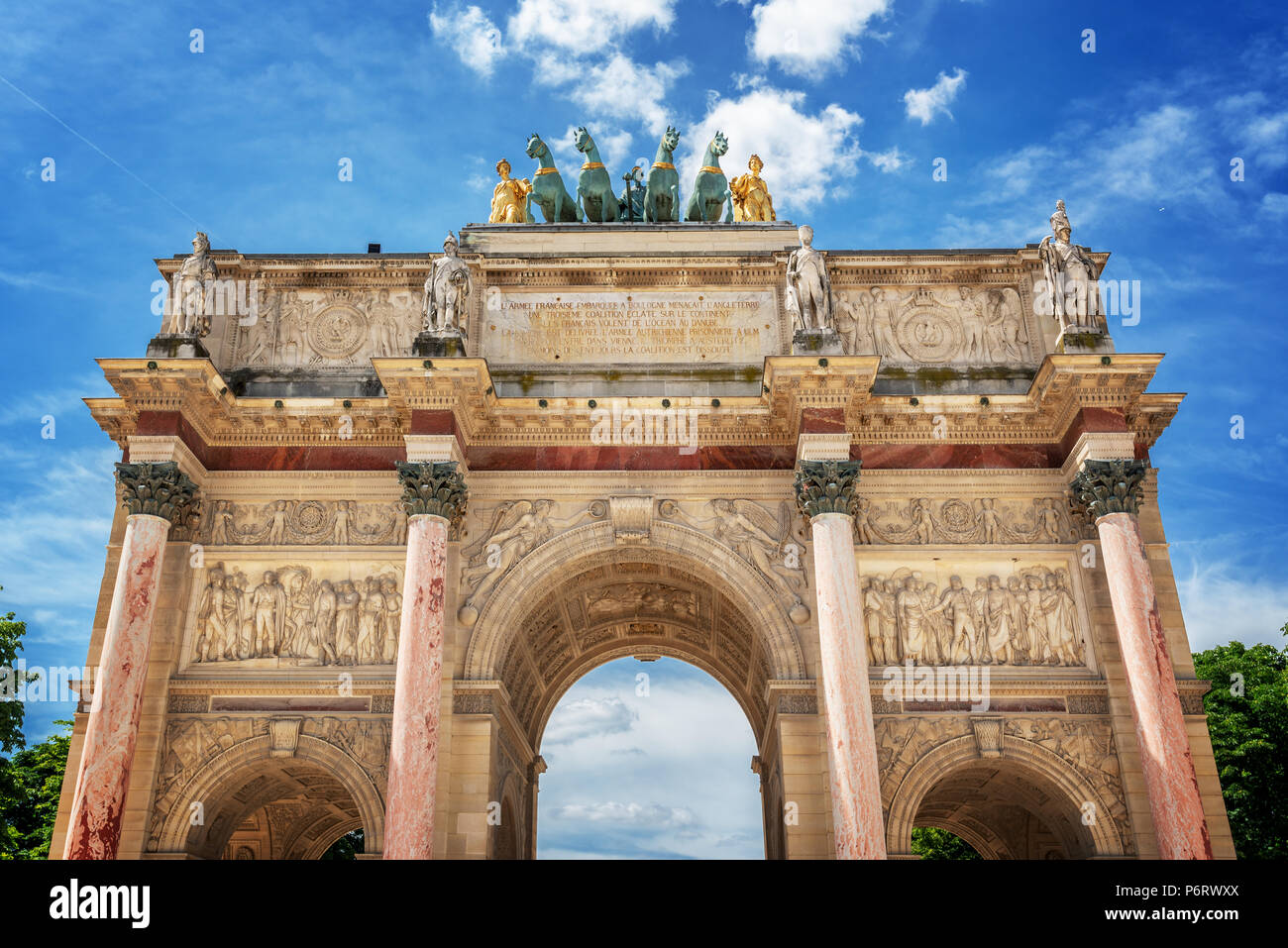 Arc de Triomphe du Carrousel in Paris Frankreich Stockfoto