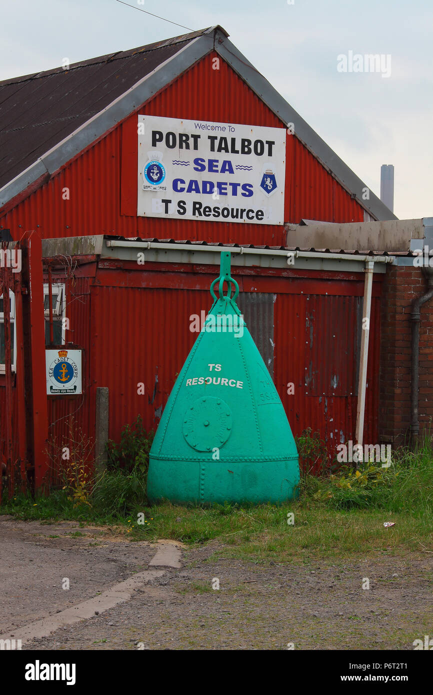 Schulschiff Ressource Hauptquartier für Port Talbot, diese Ausbildungseinrichtung ist neben einem großen Körper von Wasser für die Ausbildung. Stockfoto